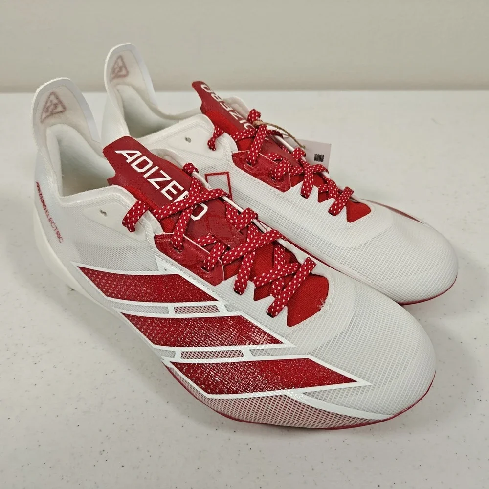 Adidas Adizero Electric Football Cleats Men's 7.5 White Red IE6288 New
